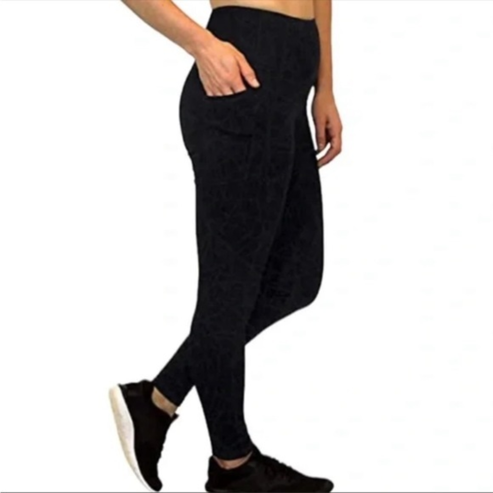 SPYDER BLACK ACTIVEWEAR CROP SPANDEX LEGGINGS SIZE medium